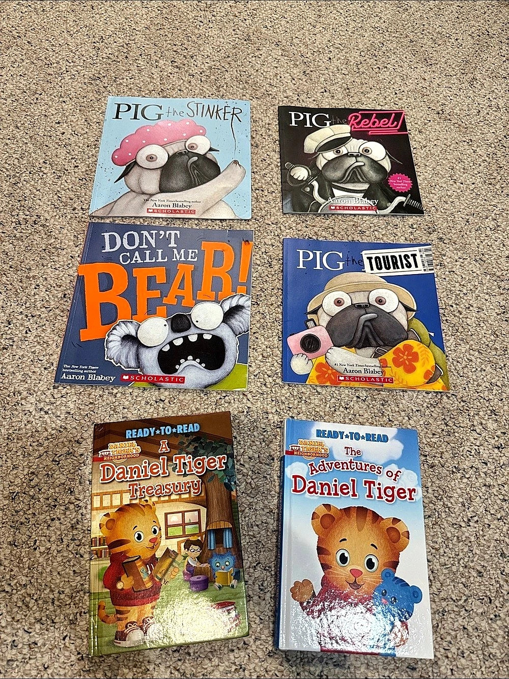 6 piece Scholastic & Daniel Tiger’s children's book bundle